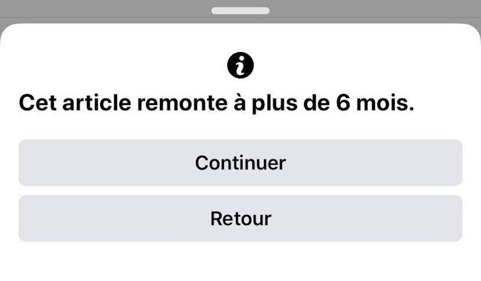 Facebook partage article ancien