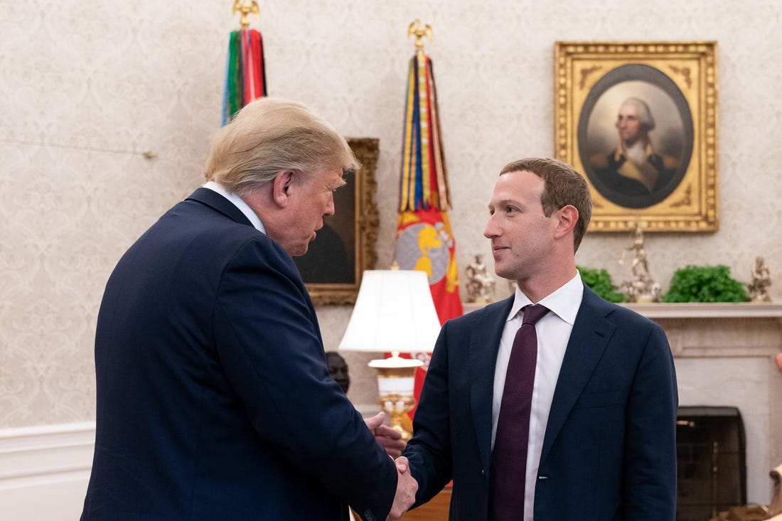 donald trump mark zuckerberg facebook