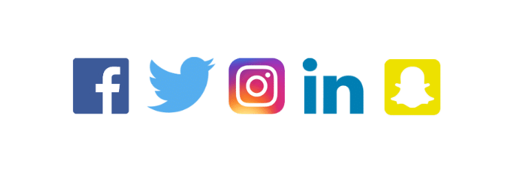 facebook twitter instagram linkedin snapchat