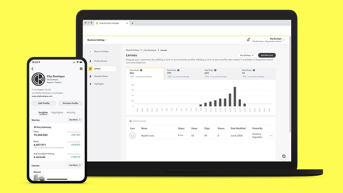 snapchat business manager